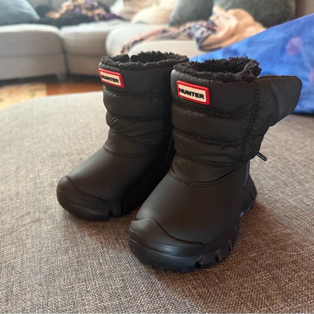 Hunter Black Children's Snow Boots